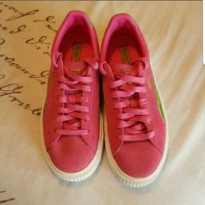 RARE PUMA SUEDE WATERMELON CREEPERS PLATFORMS SNEA